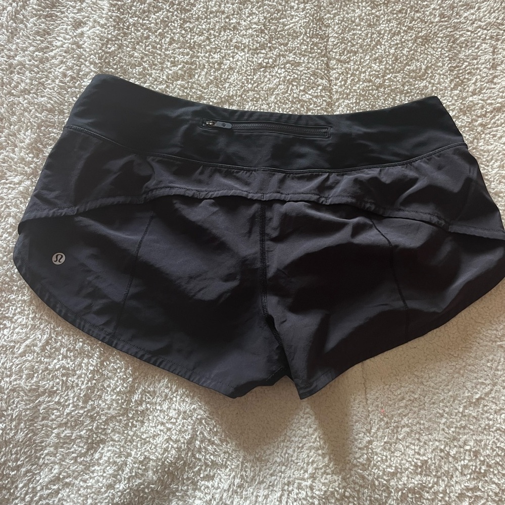 lululemon athletica Black Athletic Shorts Lightweight Moisture-Wicking